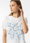 Tiffosi Dalia Floral Check T-Shirt, White