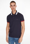 Tommy Hilfiger Tipped Detail Polo Shirt, Desert Sky