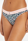 Tommy Jeans Ditsy Floral Print Thong, Pink Multi