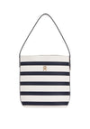 Tommy Hilfiger Stripe Bucket Bag, Off White