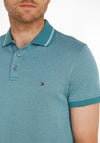 Tommy Hilfiger Pretwist Mouline Tipped Polo Shirt, Frosted Green