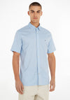 Tommy Hilfiger Flex Poplin Short Sleeve Shirt, Calm Blue