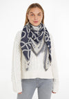 Tommy Hilfiger Coast Jacquard Square Scarf, Navy