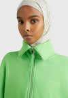 Tommy Hilfiger Womens Quarter Zip Sweatshirt, Spring Lime
