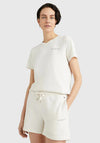Tommy Hilfiger Womens 1985 Logo T-Shirt, Weathered White