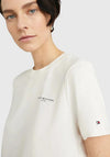 Tommy Hilfiger Womens 1985 Logo T-Shirt, Weathered White