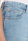Tommy Jeans Womens Harper Bermuda Shorts, Light Denim