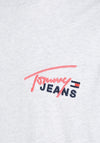 Tommy Jeans Classic Graphic Signature T-Shirt, Silver Grey Heather