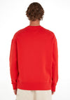 Tommy Jeans Relaxed Fit Badge Sweatshirt, Deep Crimson