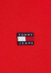 Tommy Jeans Relaxed Fit Badge Sweatshirt, Deep Crimson