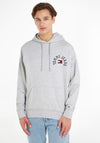Tommy Jeans Arched Logo Hoodie, Silver Grey Heather