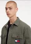 Tommy Jeans Sherpa Lined Overshirt, Avalon Green