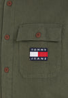 Tommy Jeans Sherpa Lined Overshirt, Avalon Green