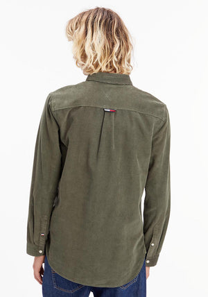 Tommy Jeans Seasonal Corduroy Overshirt, Avalon Green