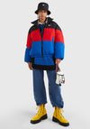 Tommy Jeans Womens Colour Block Puffer Jacket, Multi