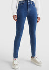 Tommy Jeans Womens Sylvia High Rise Super Skinny Jeans, Denim Medium