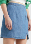 Tommy Jeans Womens Chambray Skirt, Medium Blue