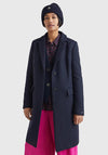 Tommy Hilfiger Womens Classic Wool Blend Coat, Desert Sky