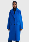 Tommy Hilfiger Womens Wool Blend Relaxed Coat, Kettle Blue