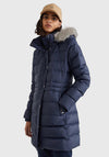 Tommy Hilfiger Womens Down Filled Long Coat, Navy