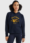 Tommy Hilfiger Womens Relaxed Graphic Hoodie, Desert Sky