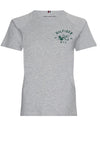 Tommy Hilfiger Womens Slim Graphic T-Shirt, Light Grey