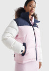 Tommy Jeans Womens Alaska Puffer Coat, French Orchid Multi