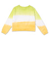 Tuc Tuc Girl Plush Ombre Sweatshirt, Green Multi