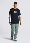 Vans Center Sidestripe T-Shirt, Navy