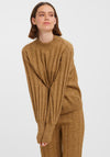 Vero Moda Alanis Panel Rib Jumper, Tiger’s Eye