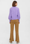 Vero Moda Alanis Panel Rib Jumper, Viola