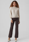 Vero Moda Alanis Panel Rib Jumper, Birch