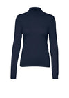 Vero Moda Happiness Roll Neck Sweater, Navy Blazer