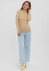 Vero Moda Happiness Roll Neck Sweater, Irish Cream