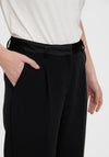 Vero Moda Laura Satin Trim Barrel Trousers, Black