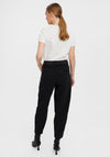 Vero Moda Laura Satin Trim Barrel Trousers, Black