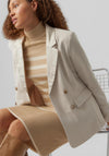 Vero Moda Laura Satin Collar Blazer, Oatmeal