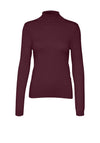Vero Moda Happiness Roll Neck Sweater, Wine