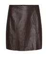 Vero Moda Olivia Faux Leather Mini Skirt, Coffee Bean