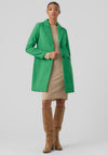 Vero Moda Gianna Faux Wool Coat, Bright Green