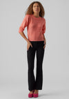 Vero Moda Three Quarter Sleeve Jumper, Georgia Peach