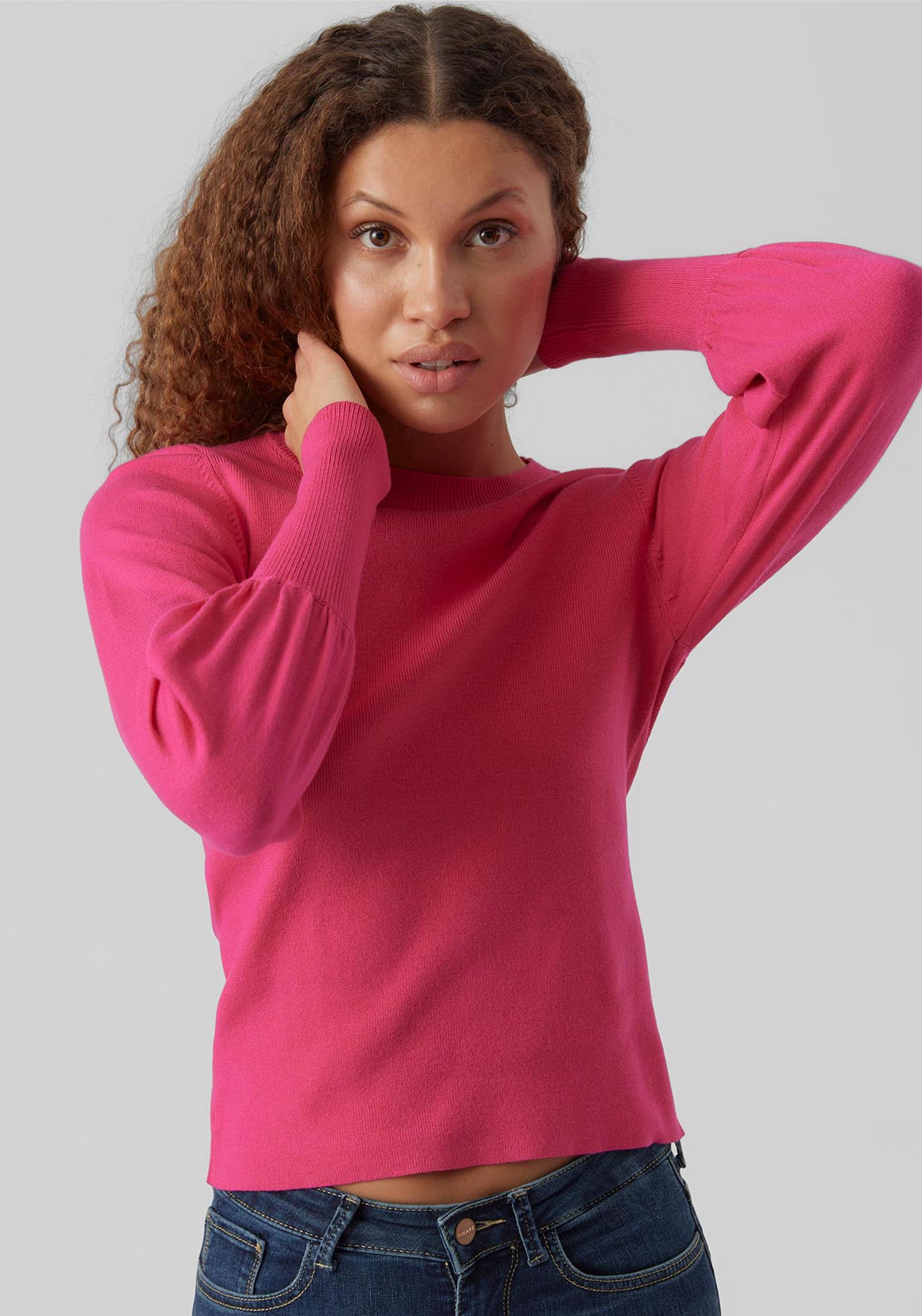 Vero Moda Holly Knit Sweater, Pink Yarrow