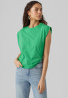 Vero Moda Anna Batwing Vest Top, Bright Green