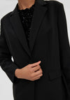Vero Moda Single Breasted Boxy Blazer, Black