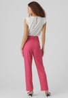 Vero Moda Zelda Straight Leg Trousers, Pink Yarrow