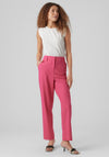Vero Moda Zelda Straight Leg Trousers, Pink Yarrow