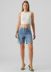 Vero Moda Camma Tie Waist Crop Top, Snow White