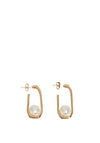 Vero Moda Grace Pearl Hoop Earrings, Gold