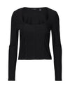 Vero Moda Corset Style Crop Top, Black