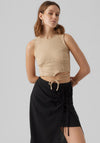 Vero Moda Camma Tie Waist Crop Top, Irish Cream
